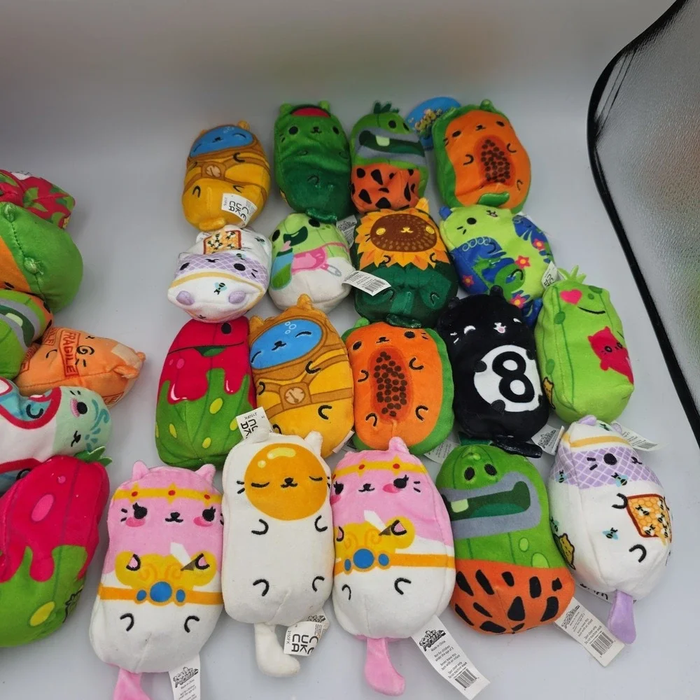 Cats vs Pickles AND Kittens vs Gherkins Lot Of 48 Plush Bean Toys